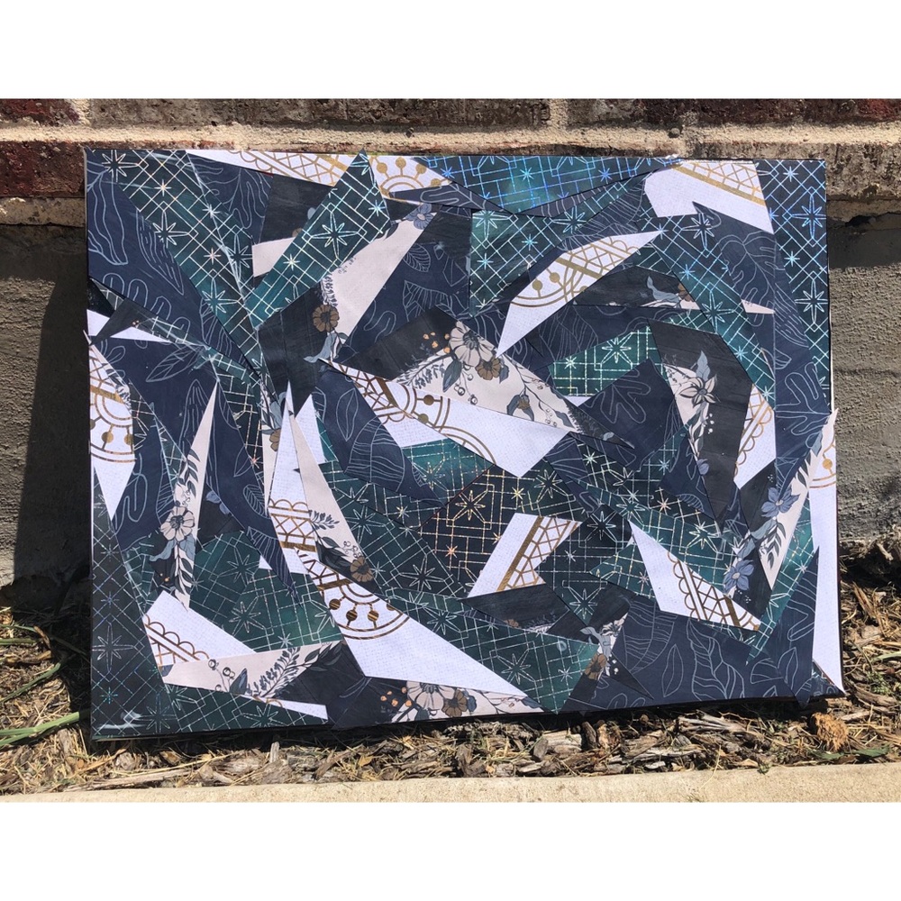 ✨Original Handmade Analog Collage on Canvas✨